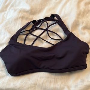 Dark purple Lululemon Sports Bra light support. Size 6.